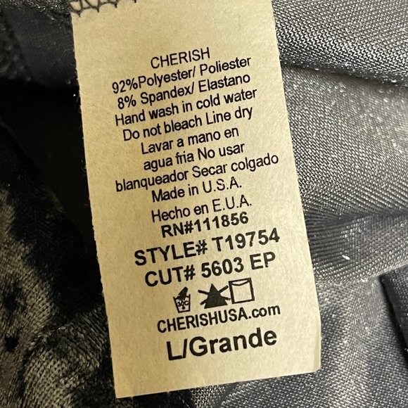 Cherish top with knotted front 3/4 sleeves velvet - Picture 4 of 4